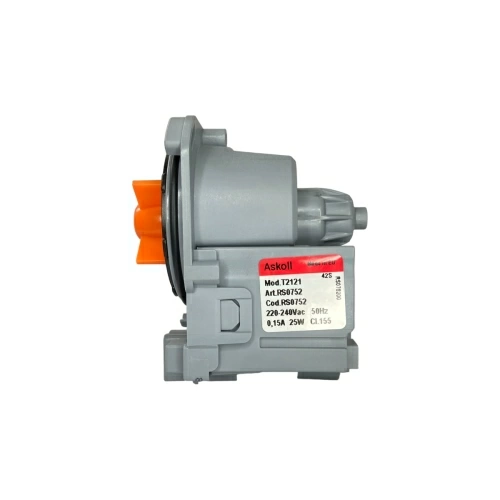 Насос для стиральной машины Askoll T2121 30W 3 защелки, фишка вперед