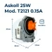 Насос для стиральной машины Askoll T2121 30W 3 защелки, фишка вперед