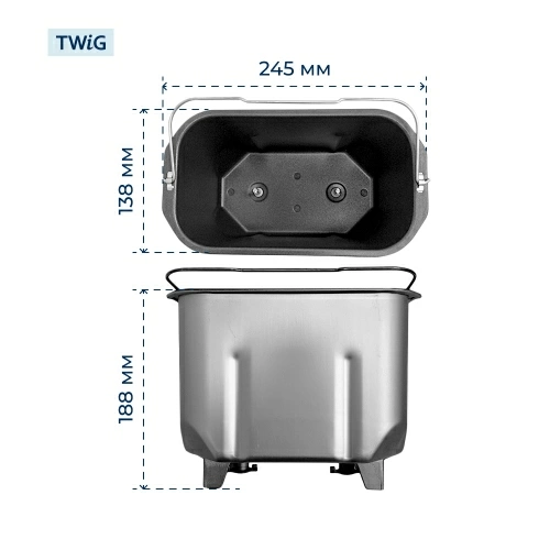 Ведро, емкость, чаша, форма для хлебопечки Smile BM 990